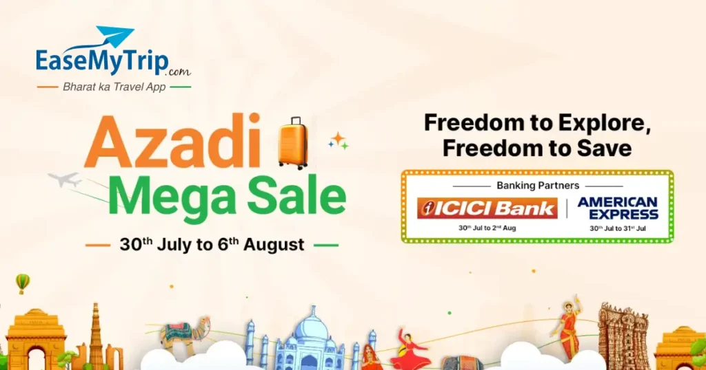 EaseMyTrip announces Azadi Mega Sale with Enticing Discounts on Travel Services