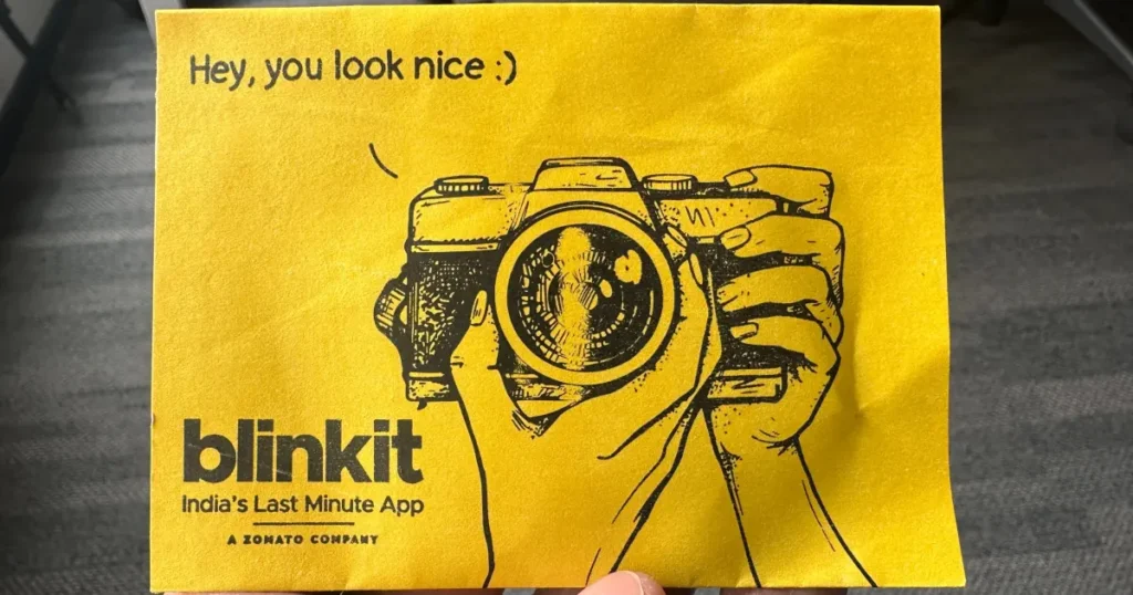 blinkit photo envelope