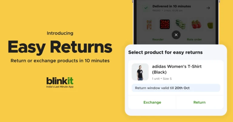 Blinkit Introduces 10 Minute Return Option for Clothing and Footwear