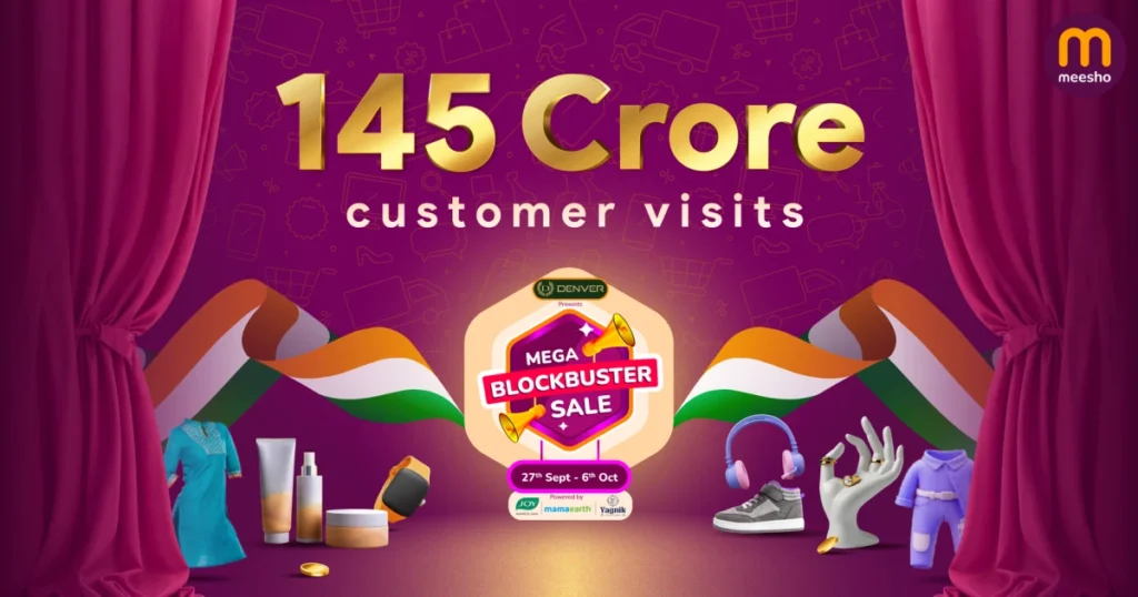 Meesho’s Mega Blockbuster Sale 2024 Sees 40% Increase in Orders and 3 Crore App Downloads