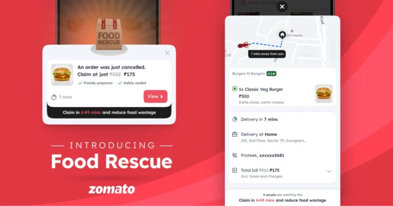 Zomato Launches "Food Rescue" Feature to Reduce Food Wastage from Canceled Orders