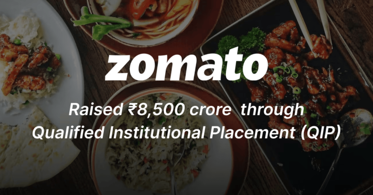 Zomato Raised INR 8,500 Crore Through First Qualified Institutional Placement (QIP) to Fuel Growth