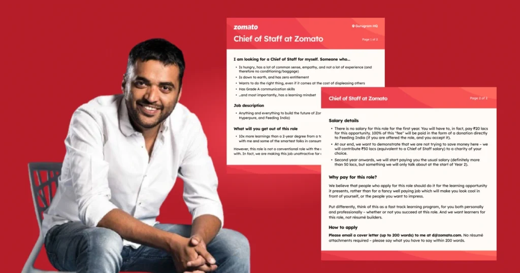 Zomato's Controversial Job Post Garners Mixed Reactions: 18,000 Applications Flood In